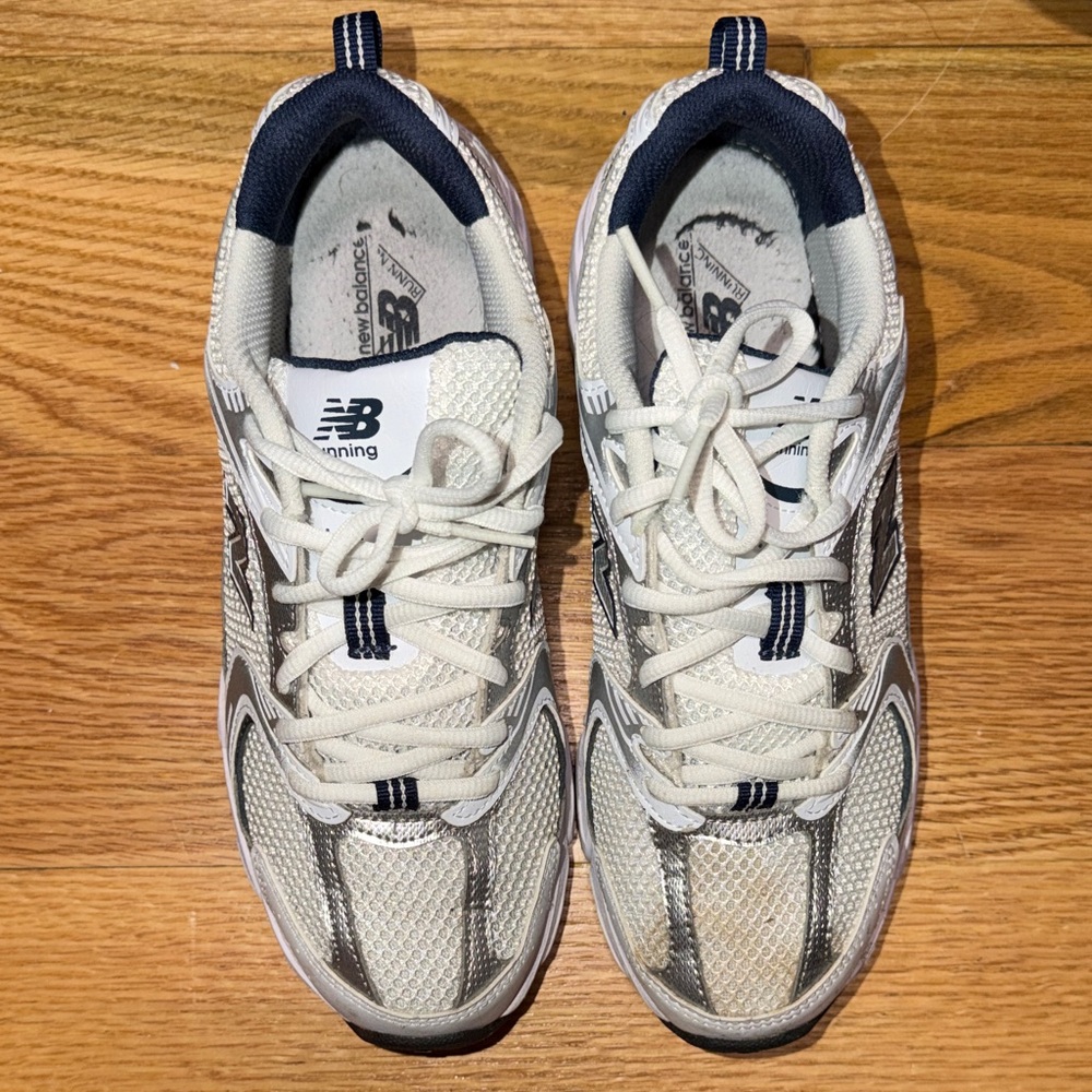 New Balance 530 White and Gray Athletic Shoes